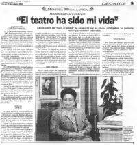 "El teatro ha sido mi vida"