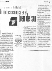 Un Poeta se desembarca en el tren del sur