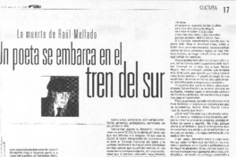 Un Poeta se desembarca en el tren del sur