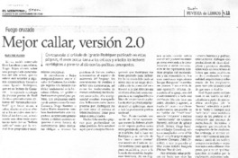 Mejor callar, versión 2.0