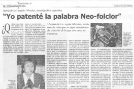 Yo patenté la palabra neo-folclor