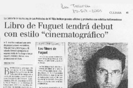 Libro de Fuguet tendrá debut con estilo "cinematográfico"
