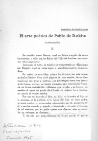 El arte poética de Pablo de Rokha