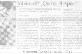 Iribarren: "¿Qué es el Apes?"