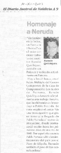 Homenaje a Neruda
