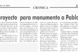 Eligen proyecto para monumento a Pablo Neruda