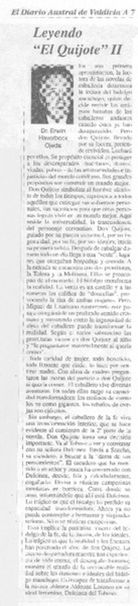 Leyendo "El Quijote" II