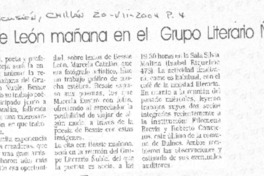 Bessie León mañana en el Grupo Literario Ñuble