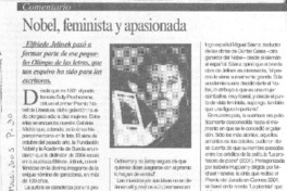 Nobel, feminista y apasionada