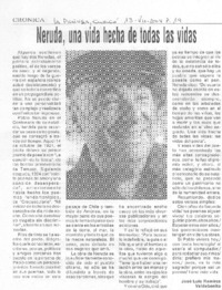 Neruda, una vida hecha de todas las vidas