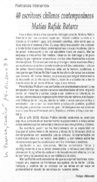 40 escritores chilenos contemporáneos