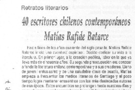 40 escritores chilenos contemporáneos