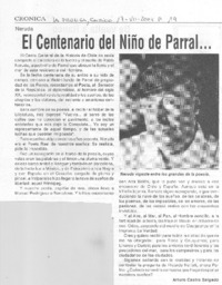 El centenario del niño de Parral...