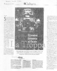 El Teatro lamenta el fin de La Troppa