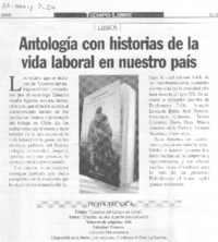 Antología con historias de la vida laboral en nuestro país