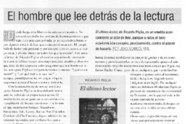 El hombre que lee detrás de la lectura