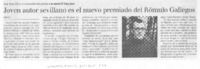 Joven sutor sevillano es el nuevo premiado del Rómulo Gallegos