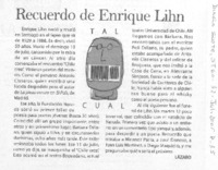 Recuerdo de Enrique Lihn