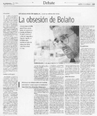 La obsesión de Bolaño