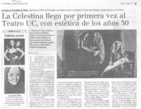 La Celestina llega por primera vez al teatro UC, con estética de los años 30