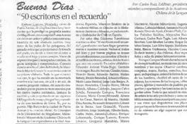 "50 escritores en el recuerdo"