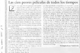 Las cien peores películas de todos los tiempos