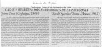 Casas y Oyarzún: dos narradores de La Patagonia