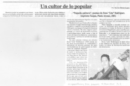 Un cultor de lo popular