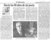 Hacia los 80 de un poeta