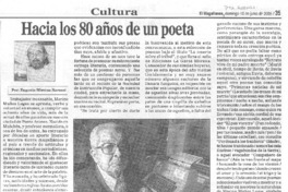 Hacia los 80 de un poeta