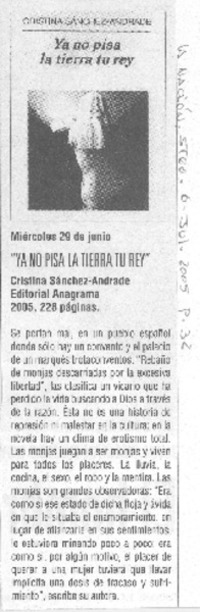 Ya no pisa la tierra tu rey