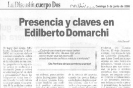 Presencia y claves en Edilberto Domarchi