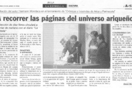 A recorrer las páginas del universo ariqueño
