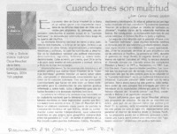 Cuando tres son multitud