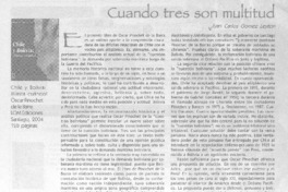 Cuando tres son multitud