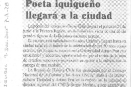 Poeta oquiqueño llegará a la ciudad