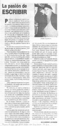 La pasión de escribir [entrevista]