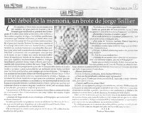 Del árbol de la memoria, un brote de Jorge Teillier