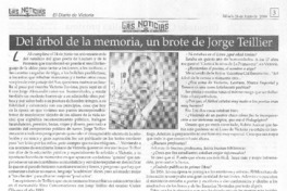Del árbol de la memoria, un brote de Jorge Teillier