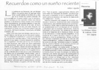 Recuerdos como un sueño reciente