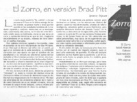 El Zorro, en versión Brad Pitt