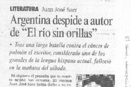 Argentina despide a autor de "El río sin orillas"