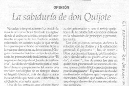 La sabiduría de don Quijote