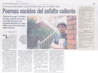 El periodista deportivo César Carreño lanza hoy su primer libro : Poemas nacidos del asfalto caliente