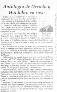 Antología de Neruda y Huidobro en ruso