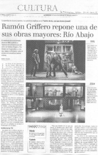 Ramón Griffero repone una de sus obras mayores: Río abajo