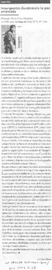 Insurgentes, Guatemala la paz arrancada