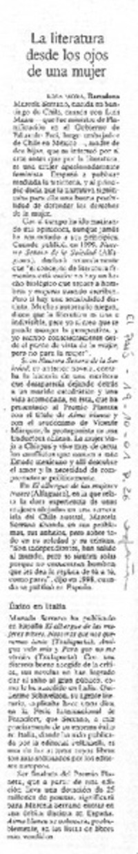 La literatura desde los ojos de una mujer