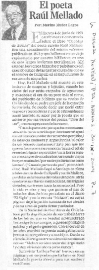 El poeta Raúl Mellado