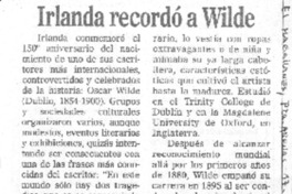 Irlanda recordó a Wilde